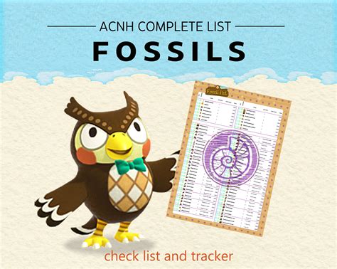 acnh fossil checklist